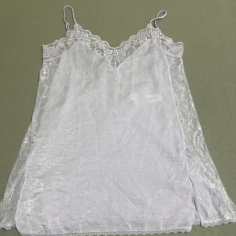 Womens Nightie babydoll lingerie Semi Sheer‎ Croquet XL Sheer Side Tie Back Slip - Picture 13 of 16